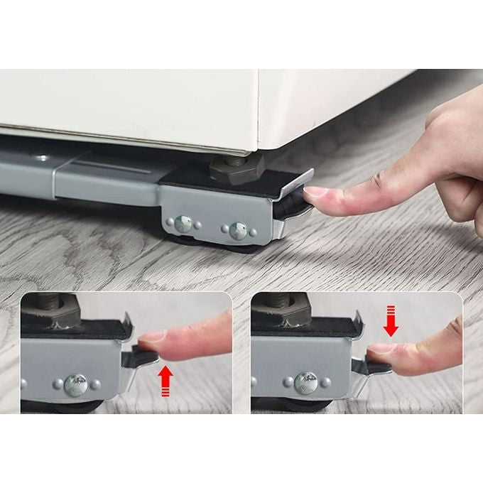 Support Réglable à Roulettes pour Machine à Laver, Réfrigérateur et Appareils Électroménagers