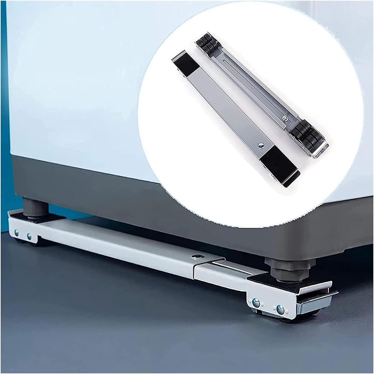Support Réglable à Roulettes pour Machine à Laver, Réfrigérateur et Appareils Électroménagers